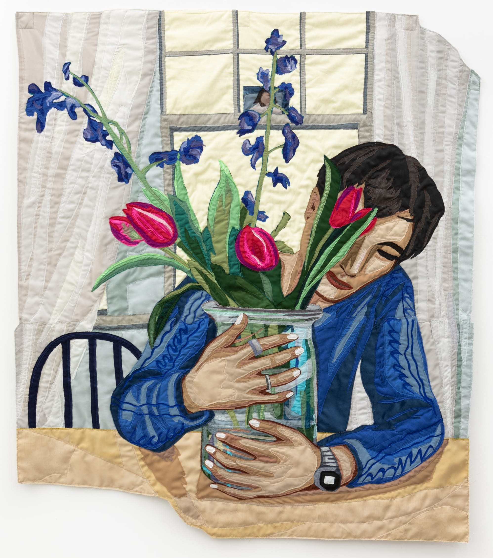 Hangama Amiri Stitches Memories of Migration into Vivid Textile Portraits