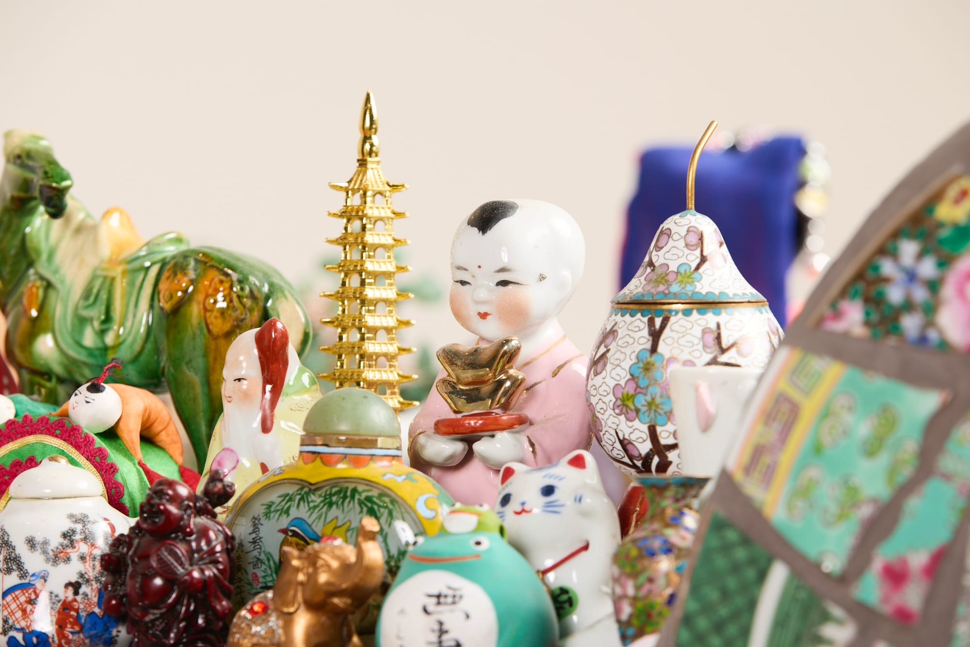 a collection of small knickknacks