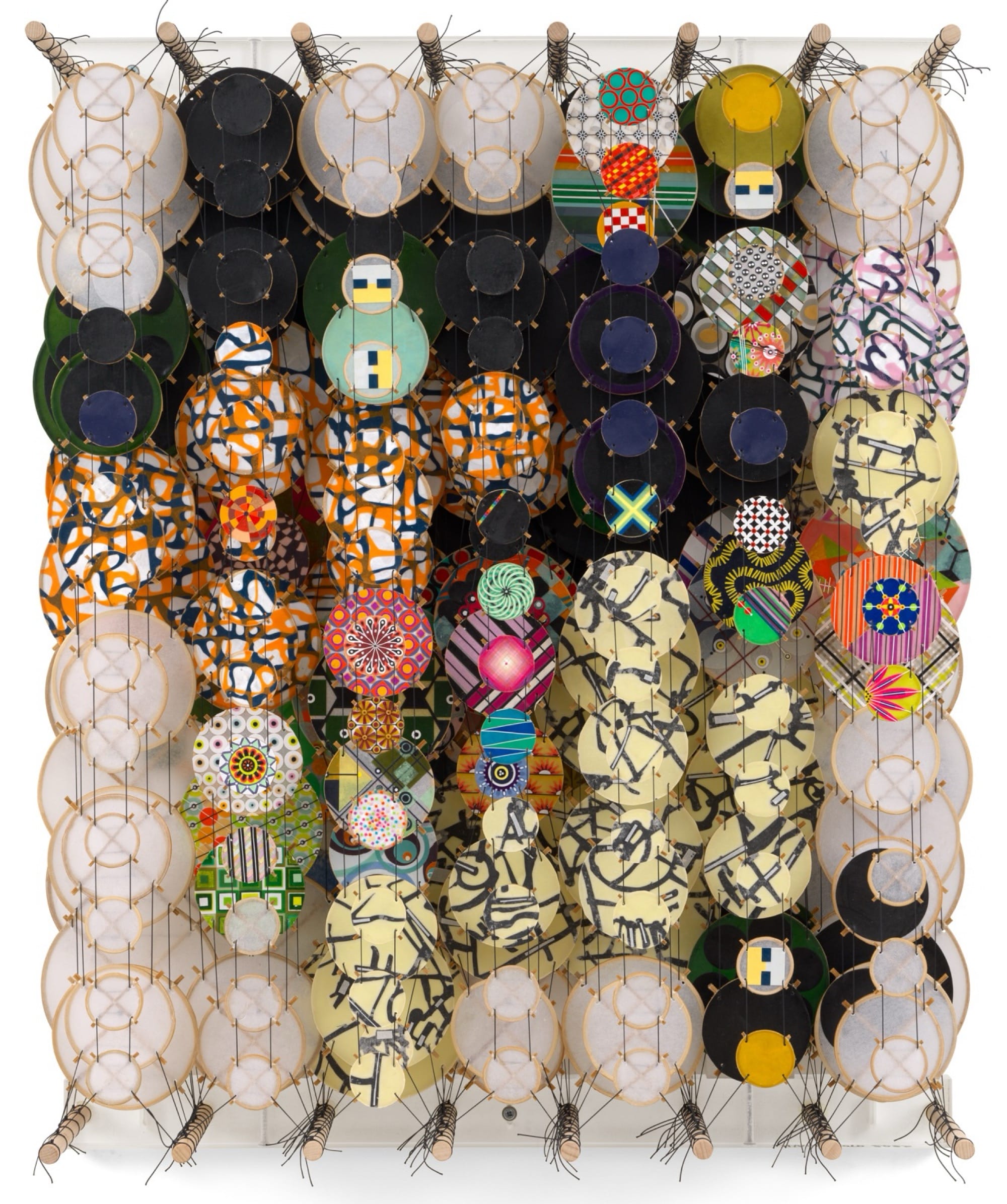 Paper Discs Stand In for Brushstrokes in Jacob Hashimoto’s Structural, Layered Works